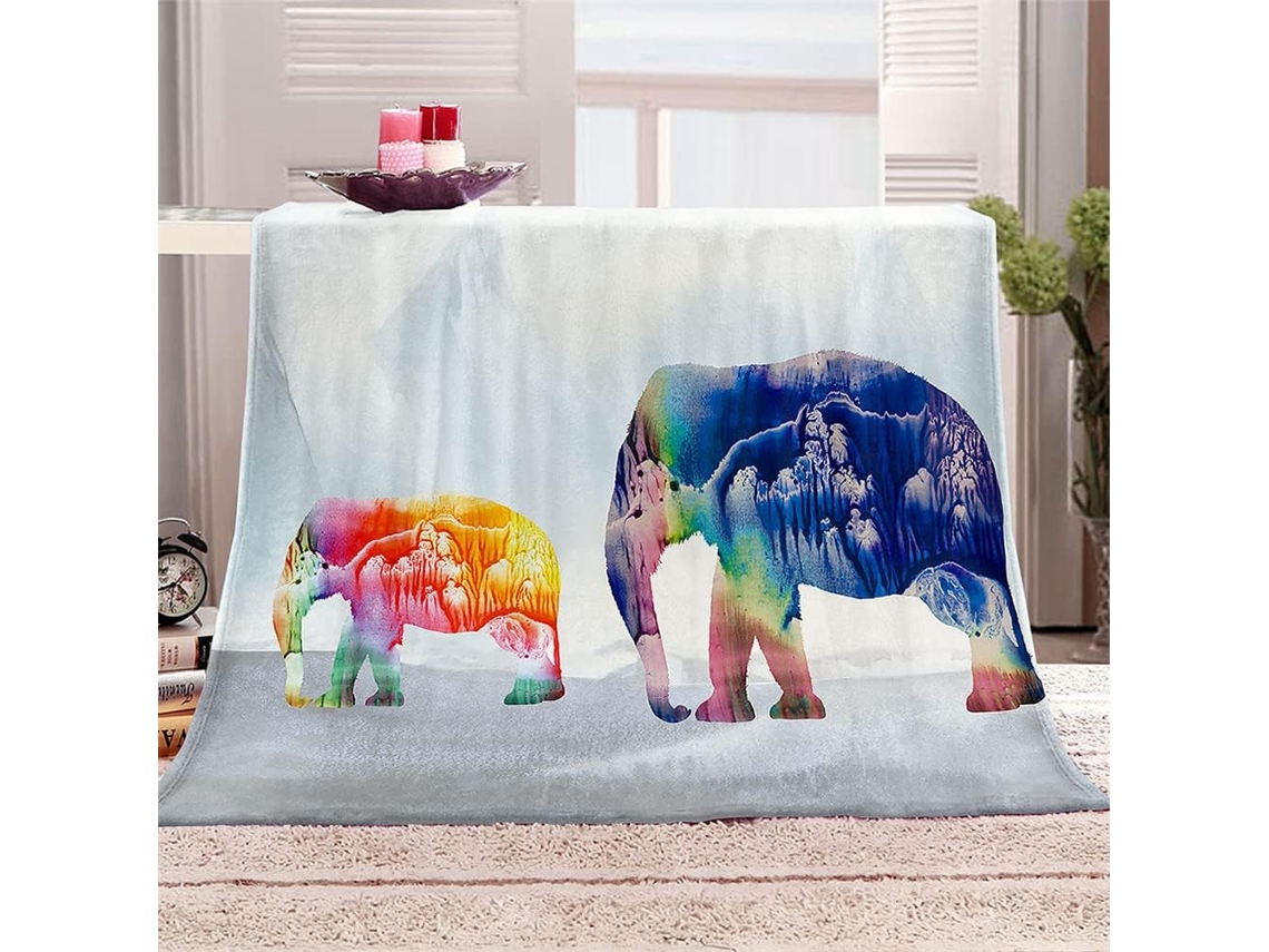 Manta de Flanela Xadrez com Estampa Animal Fansu Quente e Macia Microfibra para o Inverno Ideal Cama Ou Sofá a