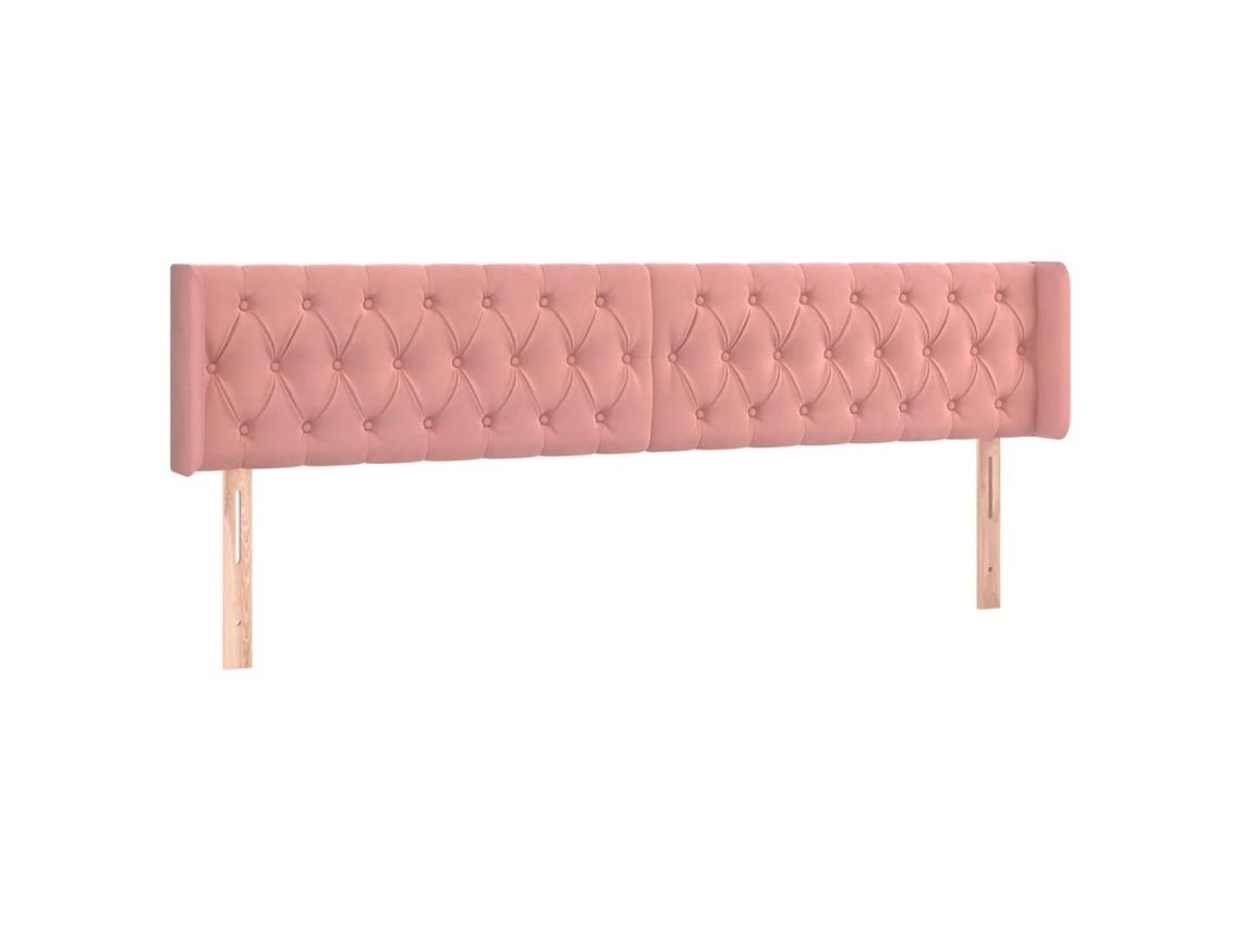 Headboard, Headboards Vidaxl Cor-de-rosa Veludo (183 X 16 X 78/88 Cm)