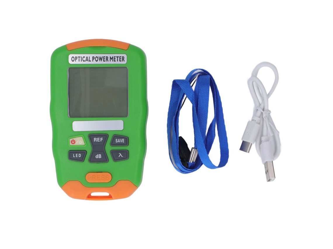 Medidor de Potência de Fibra Óptica Recarregável 70~+10dbm com 10 Comprimentos de Onda para Manutenção