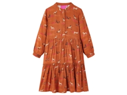 Vestido Para Criança Cor Conhaque 116
