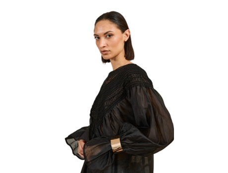 Blusa De Mulher Souvenir Sollo Barca Algodão Preto (m)