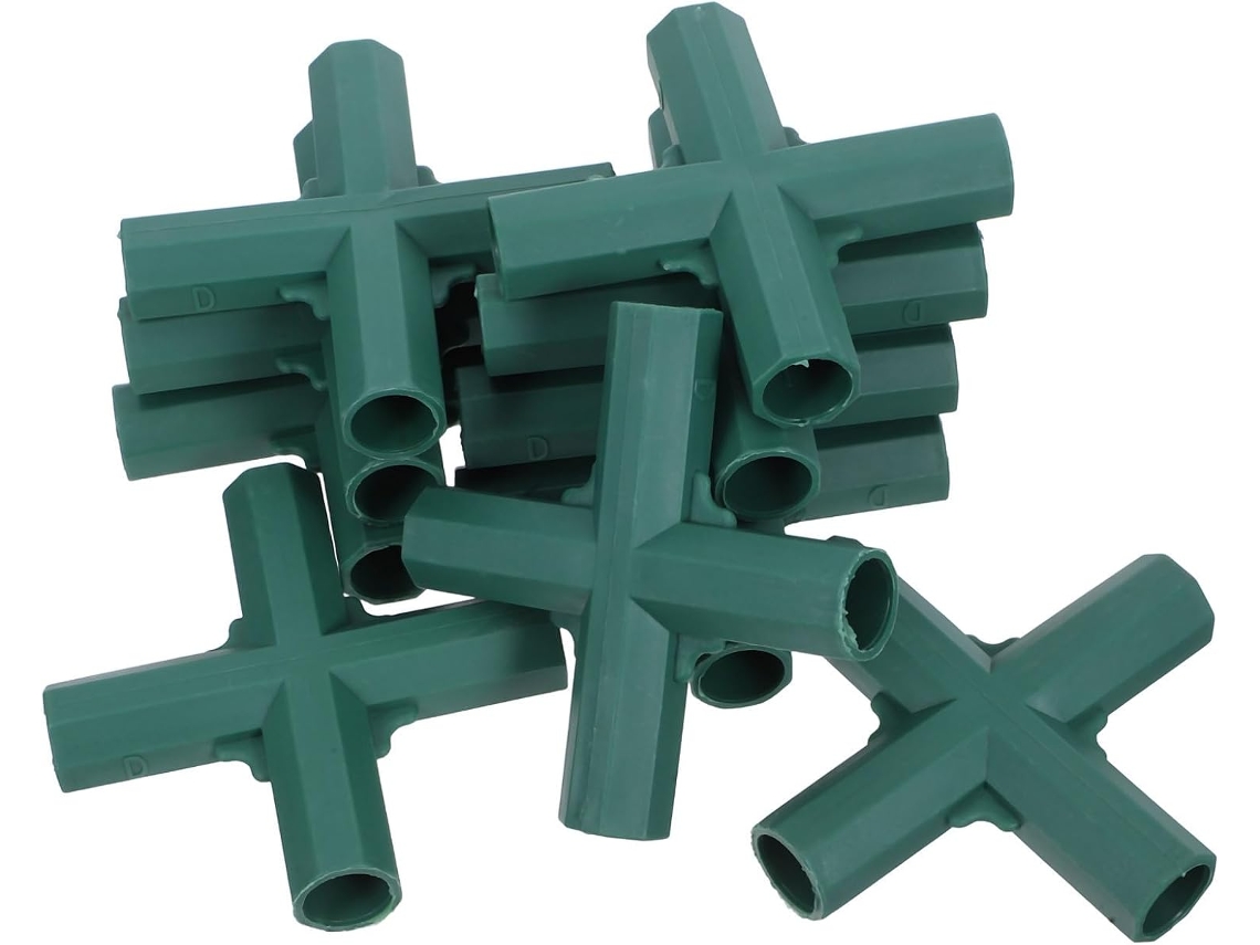 Conjunto De 10 Conectores Plástico Verde 16 Mm Para Estrutura Toldo,