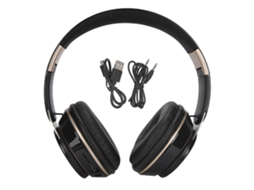 Aetheria fone de Ouvido Bluetooth 5.0 Sem Fio Over Ear com Microfone Headset Gamer Preto