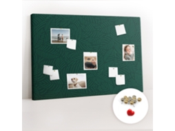 Quadro De Cortiça Com Impressão Padrão De Folhas Para O Escritório Espelharte (120x80 Cm)