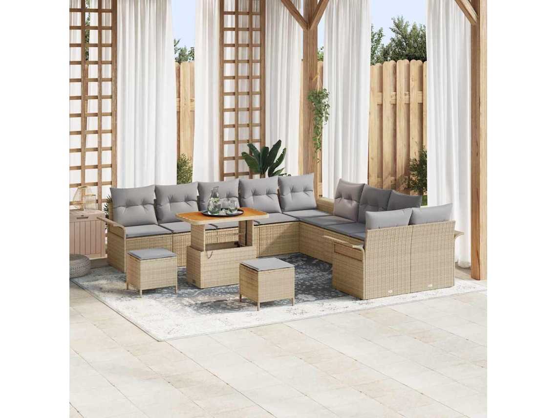 Vidaxl Conjunto De Sofá De Jardim 13 Unid. 12-número De Lugares