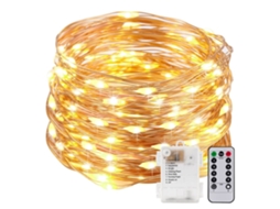 Luminária Decorativa Elétrica Exterior de 20 Metros com 8 Modos de Iluminação, À Prova Água, para Uso Interno e em Cobre STELASPLEN