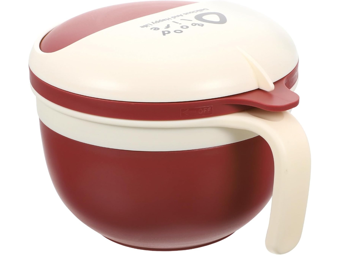 Tigela Bento Reutilizável Kichvoe Em Aço Inoxidável, 1400ml, Com Alça Antiderrapante, Ideal Para Lanches Escolares E Uso