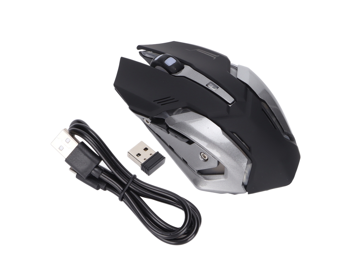 Mouse G859, 6 botões, 2400dpi, 7 cores, sem fio