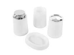 Conjunto de Acessórios para Banheiro 4 Peças Aço Inoxidável Branco Prático e Multifuncional S/MARCA