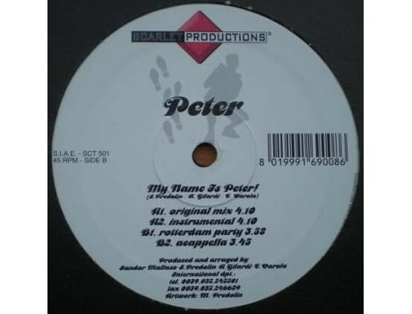 Vinil My Name Is Peter! Scarlet Productions