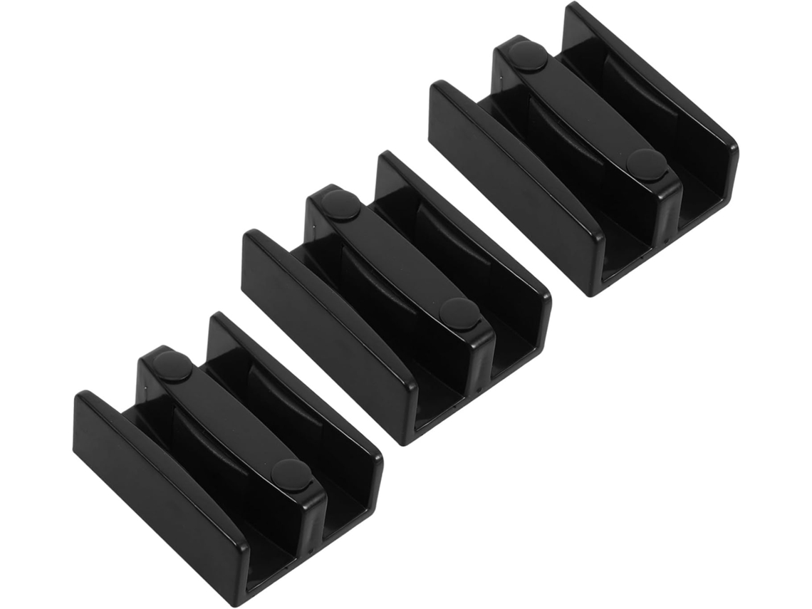 3 Guias Inferiores De Plástico, Limitadores De Porta Antiderrapantes, Posicionamento Preciso, 8mm Para Portas De Correr