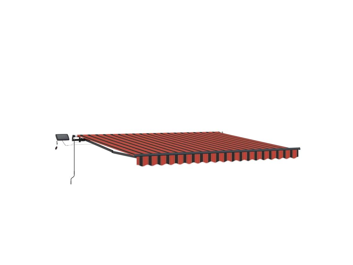 Toldo Retrátil Manual Laranja e Castanho 450x350 cm Tecido MAISON EXCLUSIVE