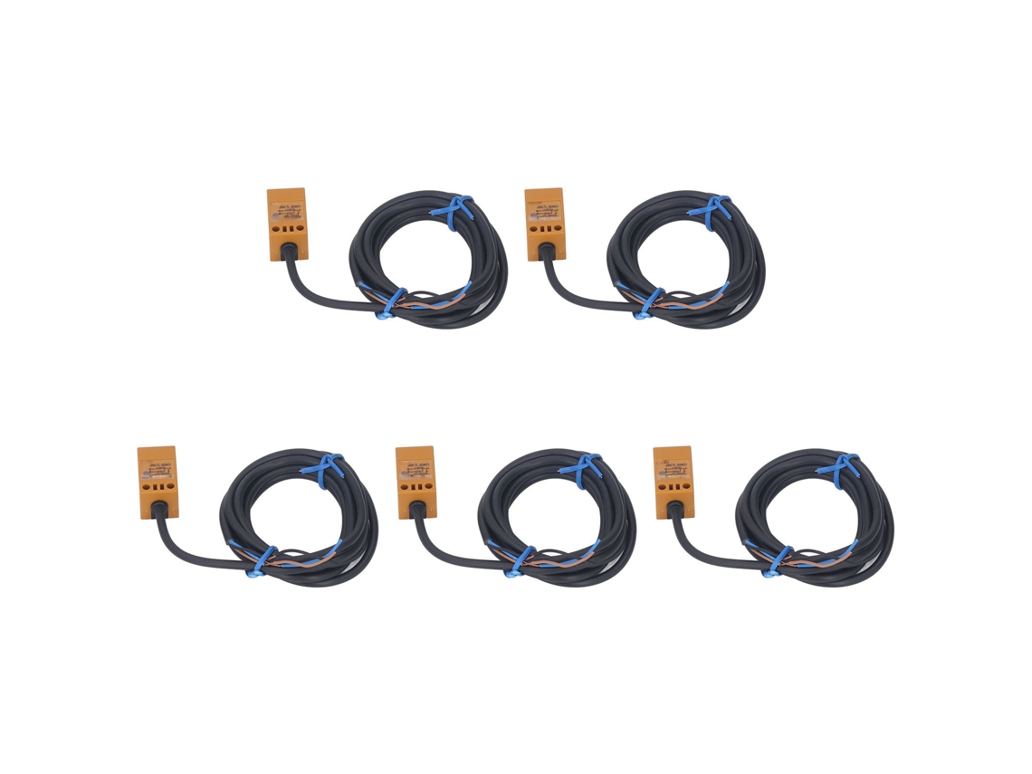 Sensor de proximidade indutivo NPN normalmente aberto (5 unidades, IP65, 10-30 VCC)