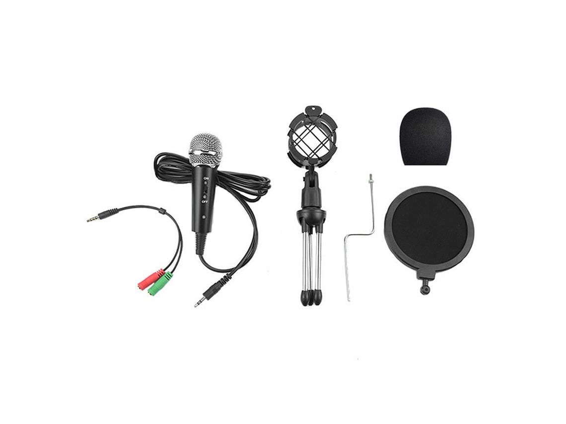 Condenser Microphone Plug And Play Mic With 3.5mm Trs Plug Desktop Tripod For Recording Live Streaming LAXISCREED