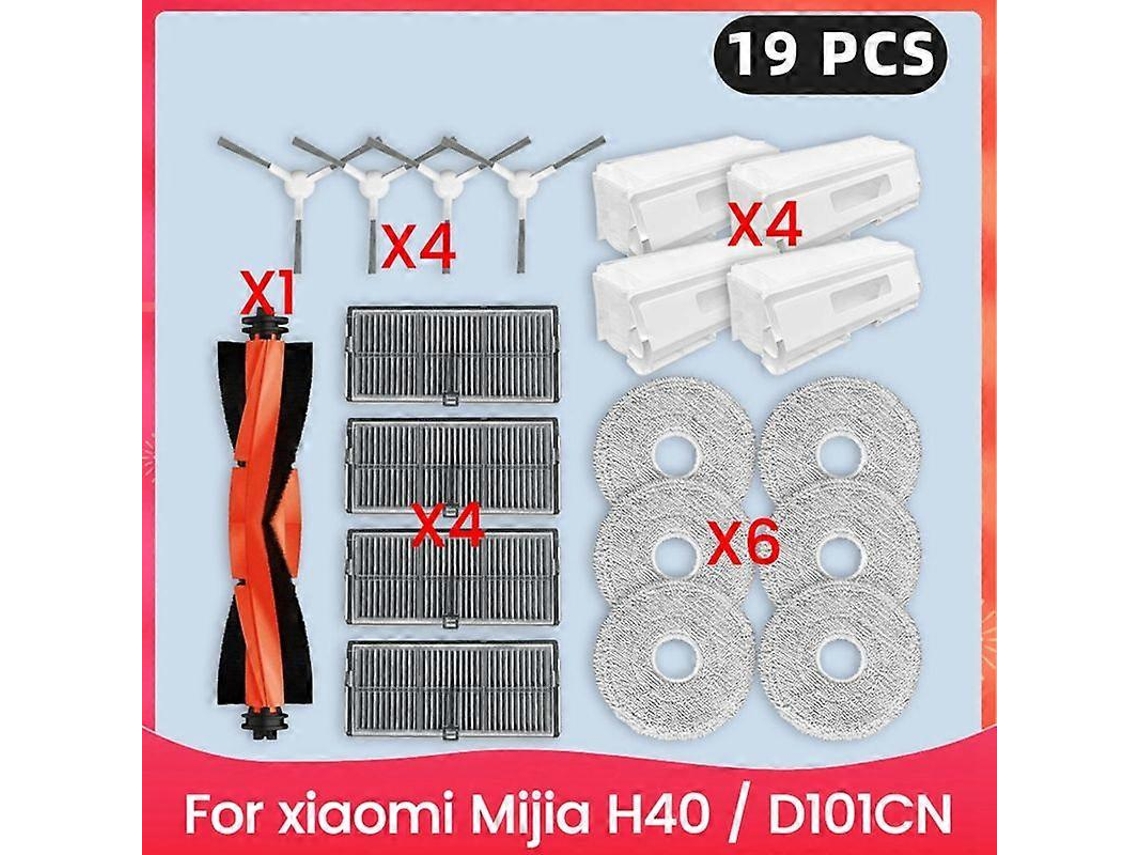 Para H40 / D101cn Peças De Reposição Escova Lateral Principal Filtro Hepa Pano De Esfregão Saco De Pó Acessórios Slowmoose