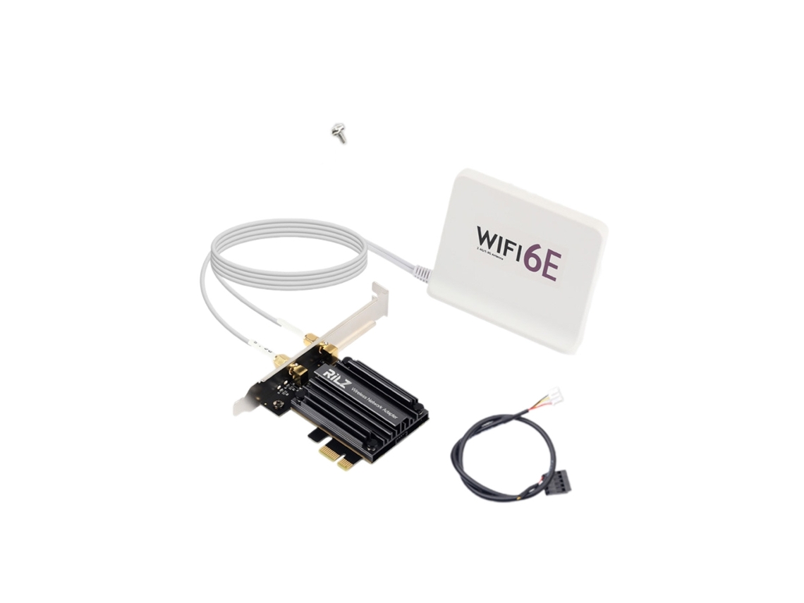 Placa De Rede De Mesa Wifi 6e Ax210 De 5374 Mbps, Compatível Com Bluetooth 2.4g, 5g E 6ghz. Aquaforge