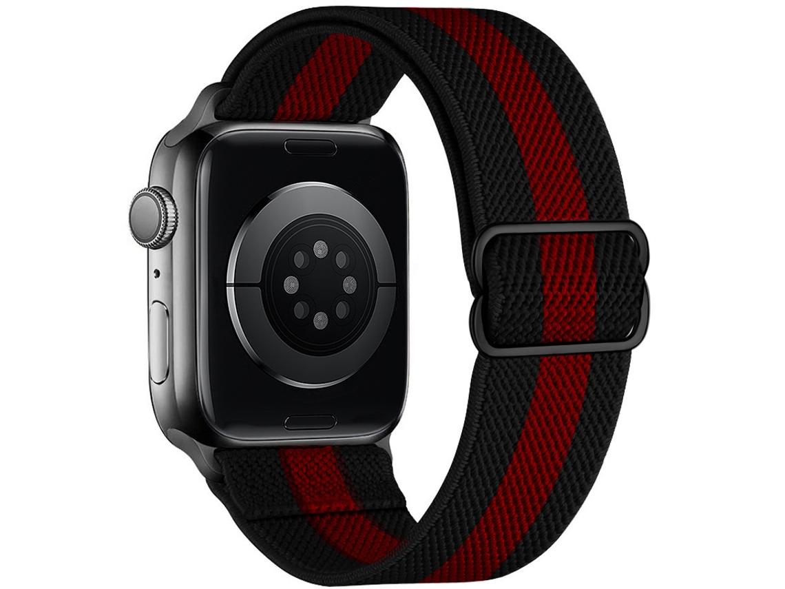 Bracelete Para Apple Watch 38/40/41/42mm Preto-vermelho Cuich