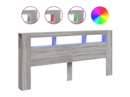 Cabeceira C/ Leds 220x18,5x103,5 Cm Sonoma Cinzento MAISON EXCLUSIVE