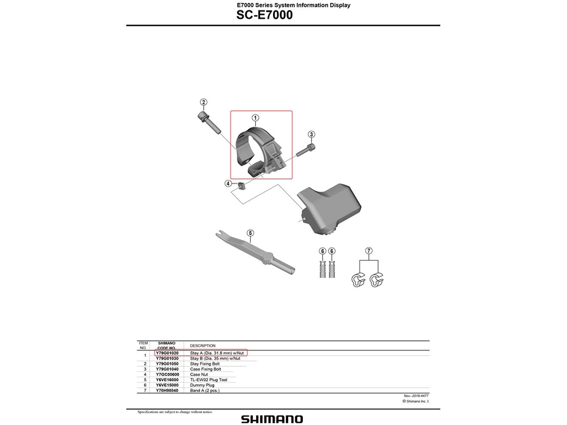 Braçadeira Sc-E7000 Preto 31.8 Mmshimano