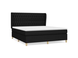 Box Spring Bed, Box Spring Beds Vidaxl Preto Tecido (180 X 200 Cm)