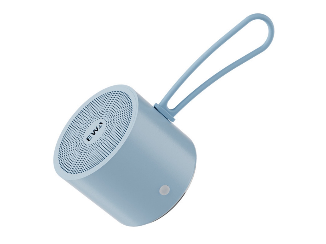 Mini Altifalante Bluetooth Sem Fios Compacto Portátil Compatível Com Telemóveis Som Premium Subwoofer Graves Profundos Cor Azul