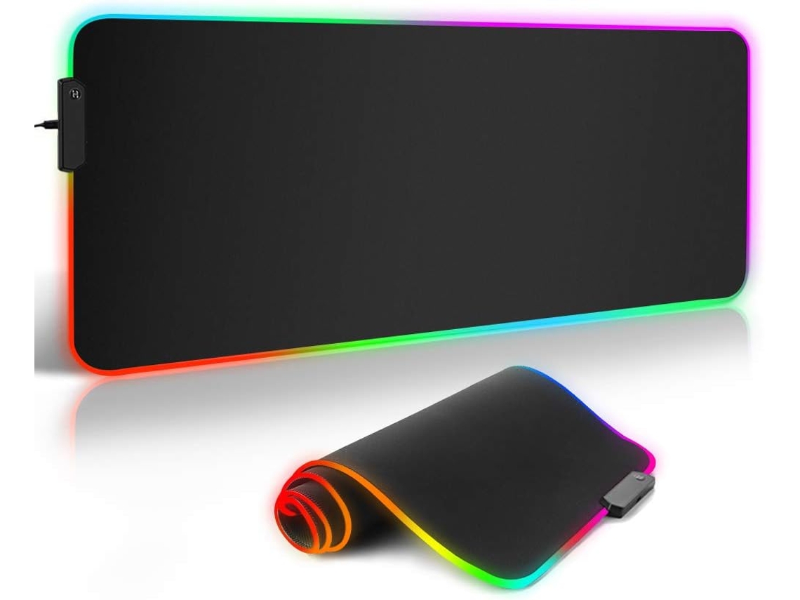 Mousepad Rgb Para Jogos, Tamanho Grande Xxl, Com 12 Luzes, Zqkla Brilvibera