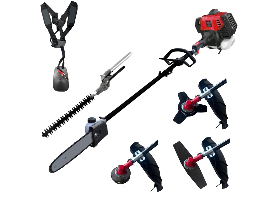 Synergy 5 In 1 Multifunction Brushcutter 65cc 4.9hp - 2t Engine, Chainsaw, Hedge Trimmer, Disc, Heads And Professional Harness