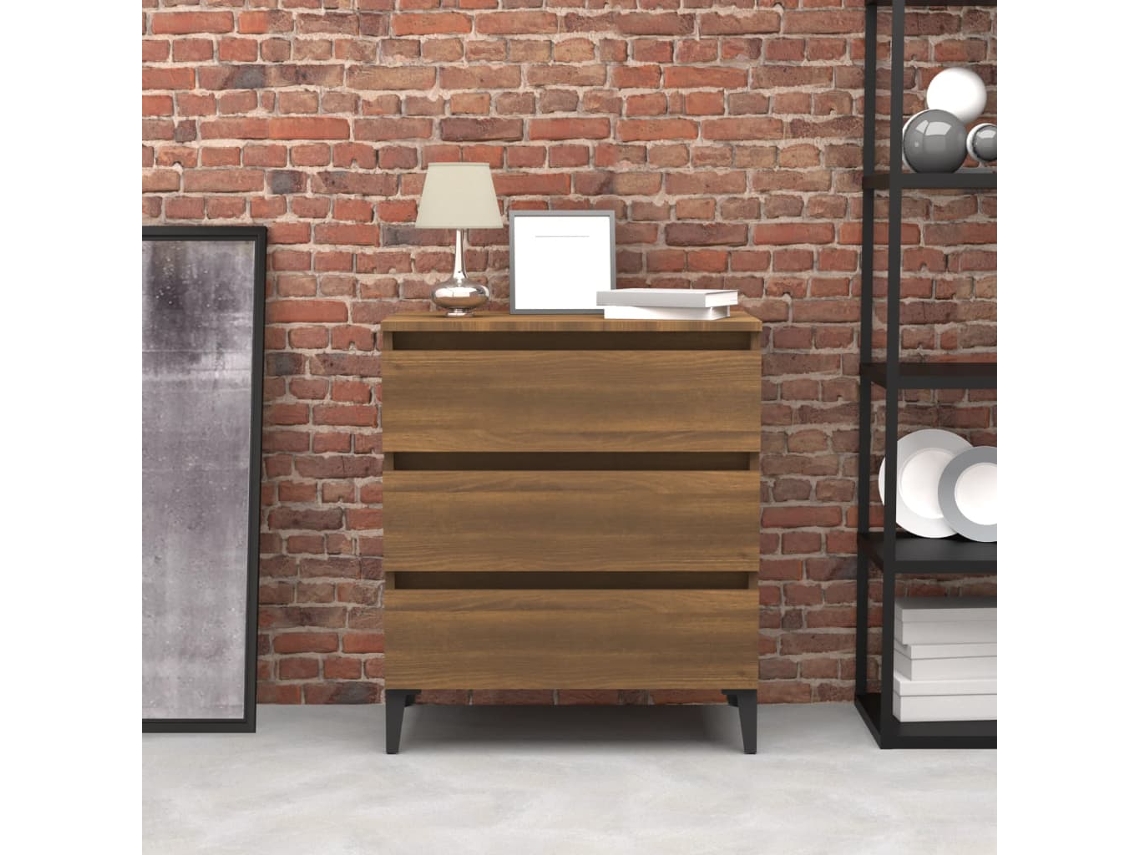 Aparador 60x35x69 cm en derivados de madera de roble marrón