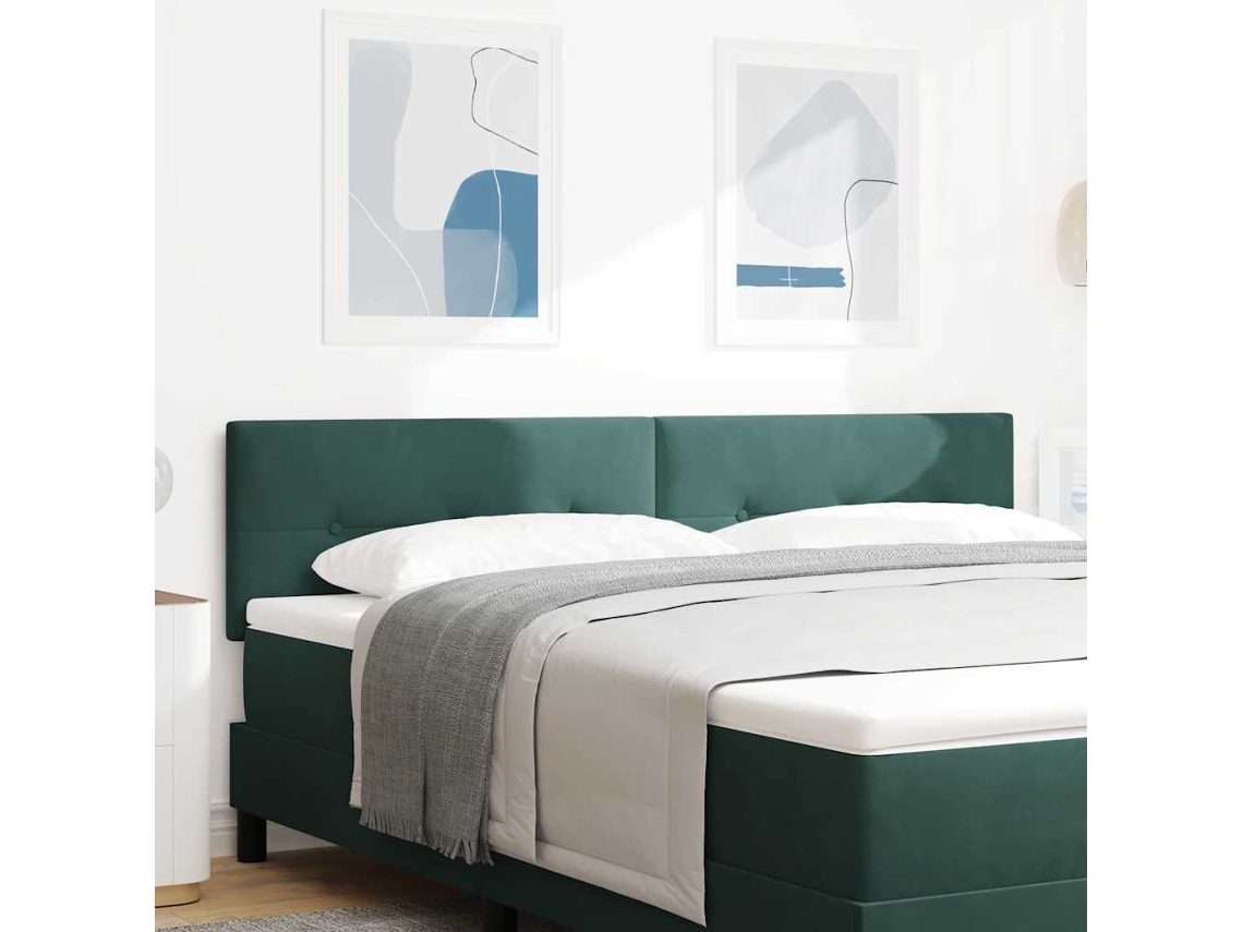 Vidaxl Cabeceira Led Com Fitas Led Manual Verde 180 Cm Veludo