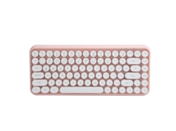 Aetheria teclado Sem Fio Bluetooth 84 Teclas Retro Redondo Gaming Escritório Ajazz 308ipink
