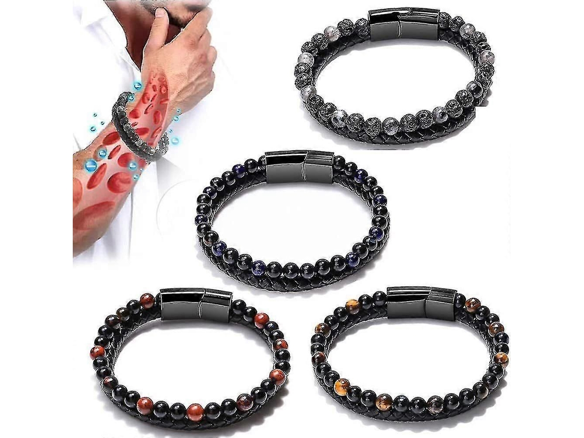 Pulseiras Humanic+ Maxhematie Com Contas De Cristal De Hematita