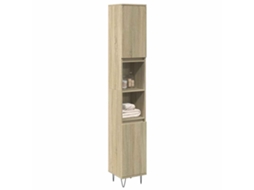 Vidaxl Armário Wc 30x30x190 Cm Derivados De Madeira Carvalho Sonoma