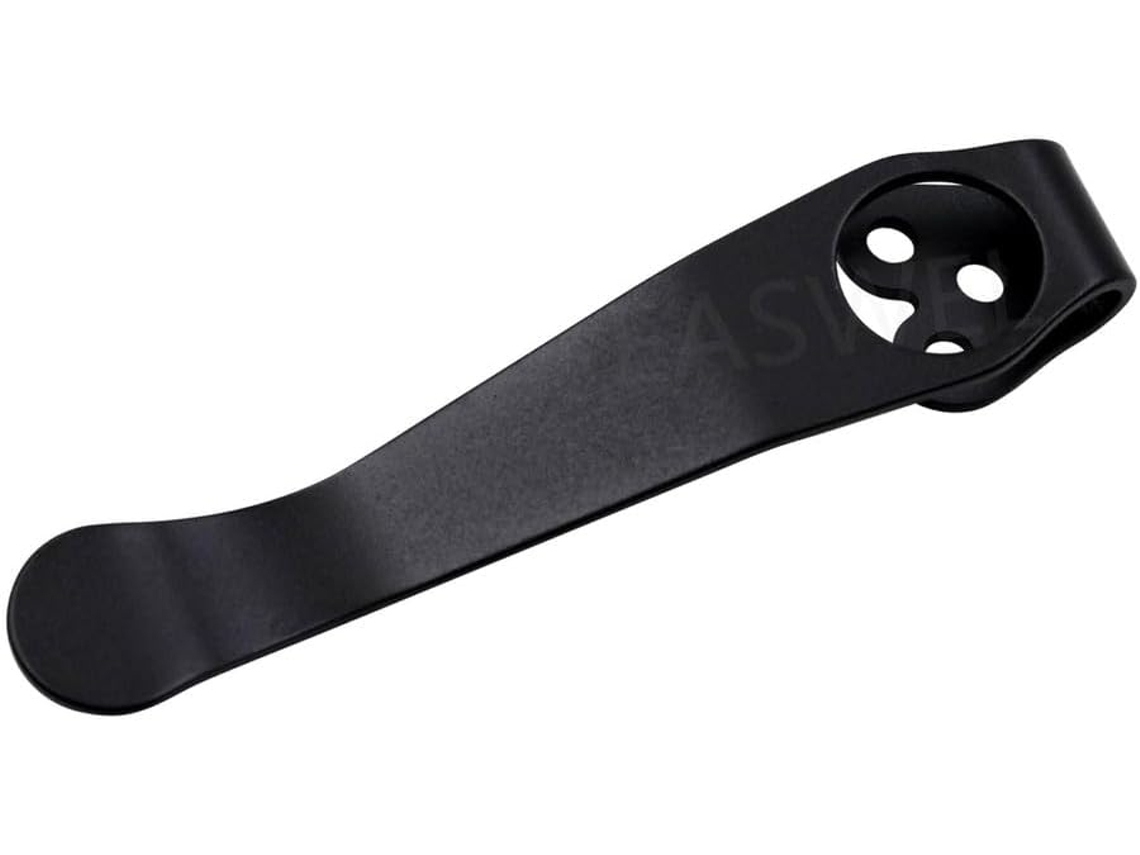 Clipe De Bolso Profundo Em Titânio Preto, Feito Para Spyderco Domino