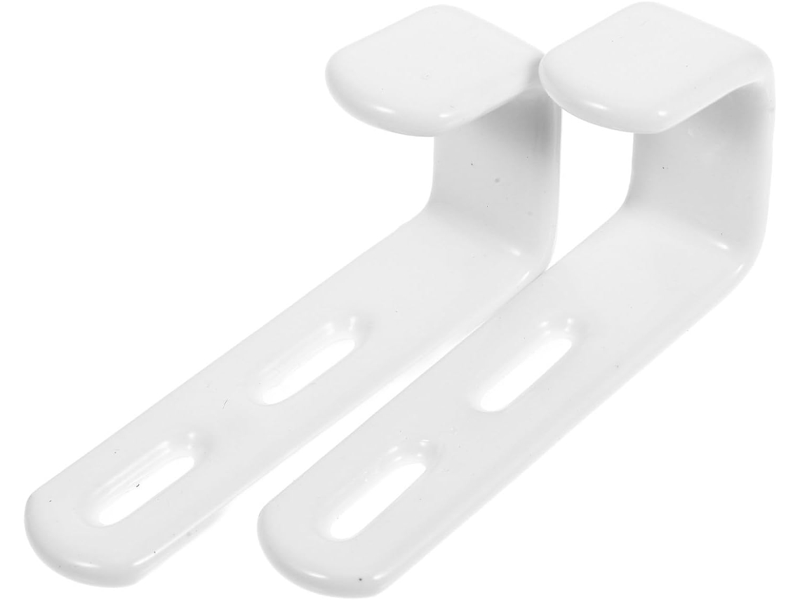 Conjunto De 2 Ganchos De Ferro Branco Para Escada De Beliche
