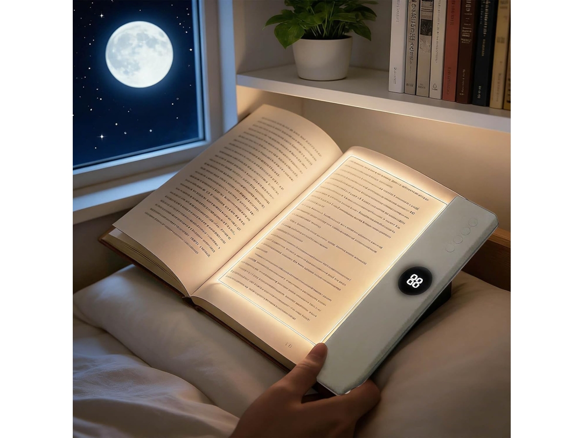 Luz De Leitura Noturna – Página Inteira Com Brilho Suave E