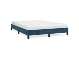 Bed Frame, Bed Frames Vidaxl Azul Veludo (140 X 190 Cm)