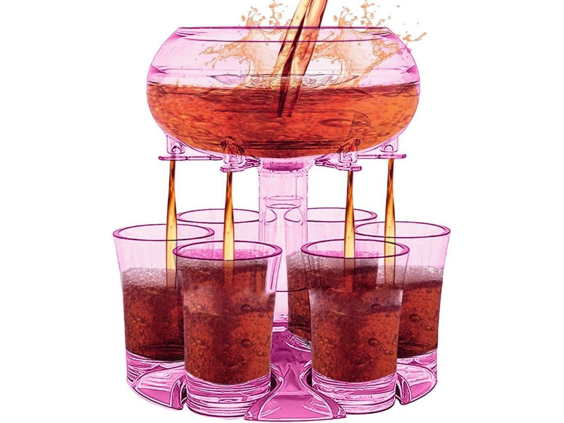 Kit De Barman Para Festas Dispensador De Bebidas Em Acrílico Com Formato De Copo Dosador Com Tam Gokoco