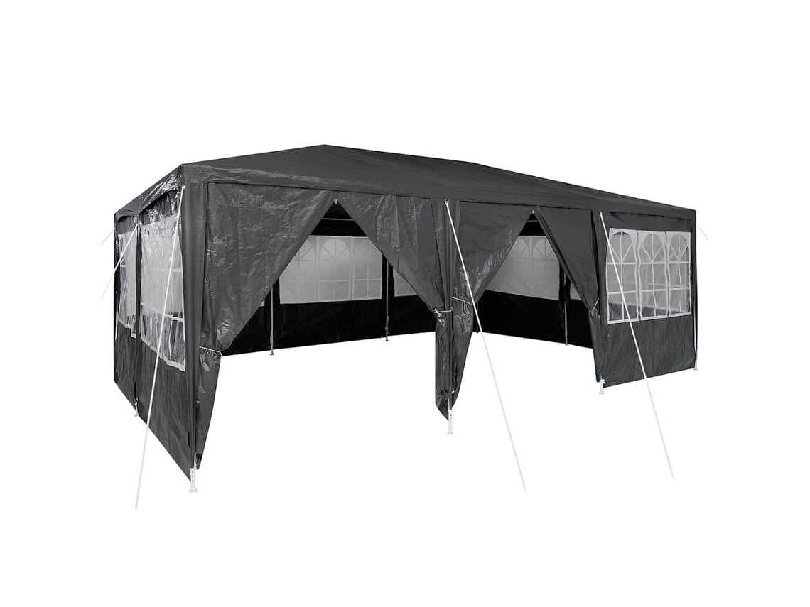 Conjunto 1 Tenda De Festa Vidaxl Antracite Polietileno (600 X 400 X 266 Cm)