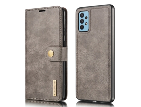 Capa Destacável Version Para Samsung Galaxy A32 Dg.ming Pele Sintética Cinzento
