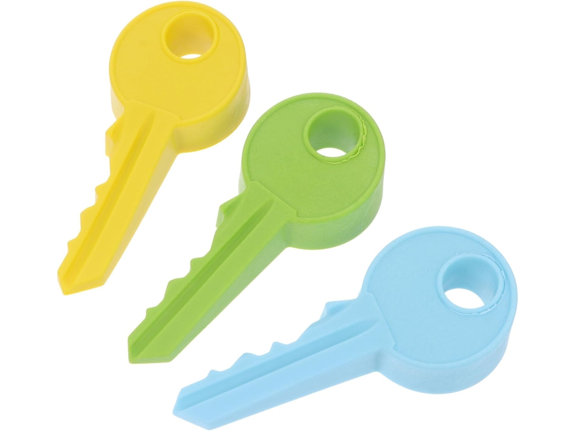Shineofi Conjunto De 3-chaves Porta Em Formato Chave Para Casa E Escritório Previne Colisões Protege Contra