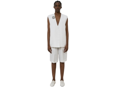 Colete De Mulher Meimeij Smanicato Linho Branco (44)