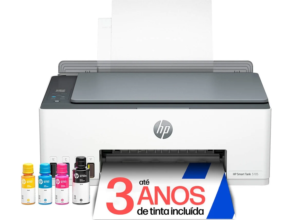 Impressora HP Smart Tank 5105 Reservatório de Tinta de Elevada Capacidade (Multifunções - Jato de Tinta - Wi-Fi)