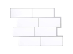 Vidaxl Azulejo Subterrâneo 50 Unid. Branco E Cinza 29 X 21 Cm