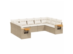 Garden Sofa Set, Garden Sofa Sets Vidaxl Bege Rattan / Vime (n/a)