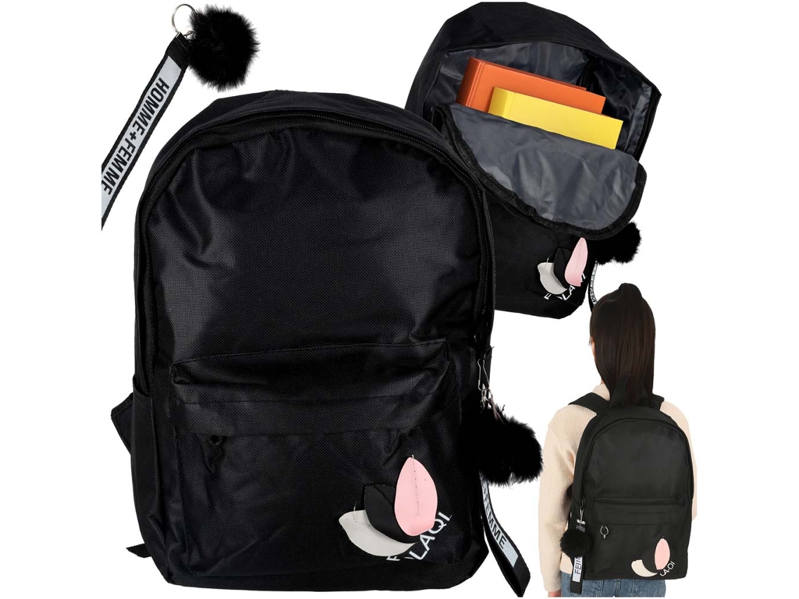 Youth Single Compartment School Backpack Black