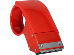 Dispensador de fita adesiva de metal para mesa, design simples e elegante, comporta fitas adesivas de 6 cm de comprimento.