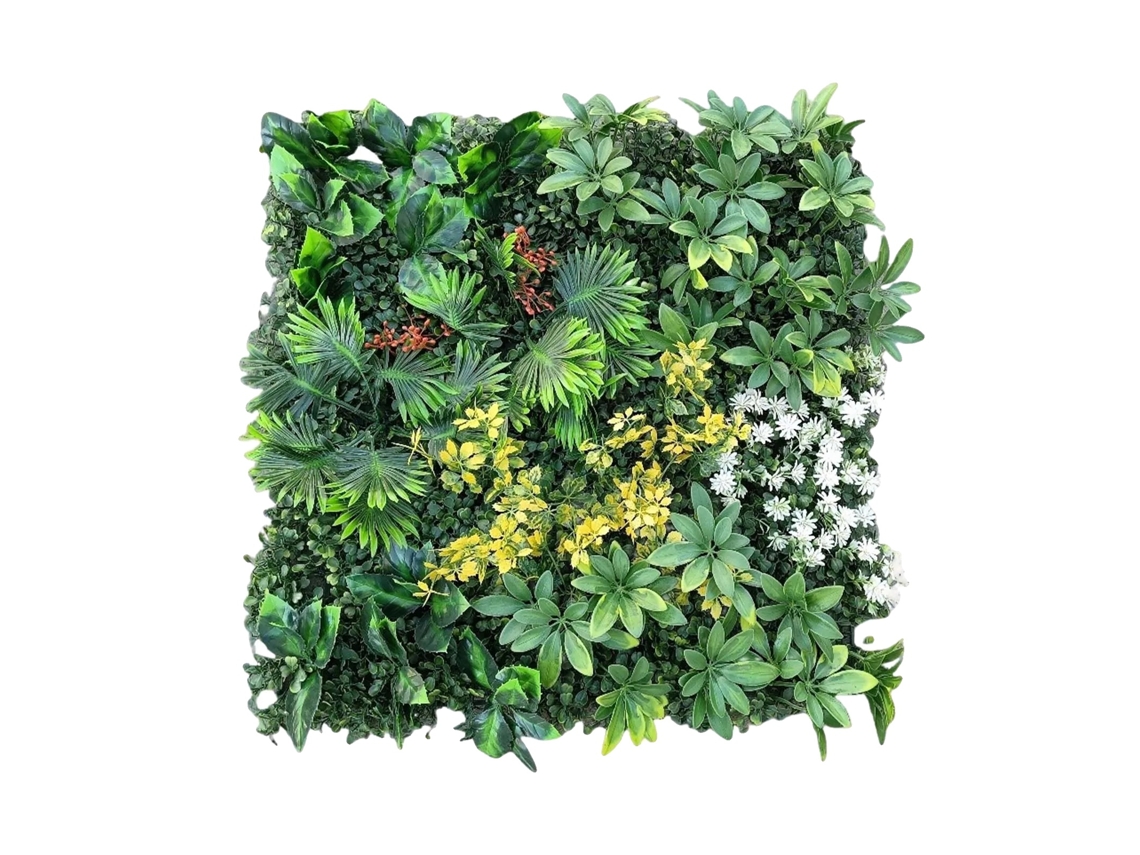 Painéis De Grama Artificial, Aparência Realista, Construção Durável, Verde, 16pcs