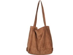 Bolsa Tote De Veludo Para Mulher Com Grande Capacidade, Bolsa Casual De Ombro Marrom Com Bolso