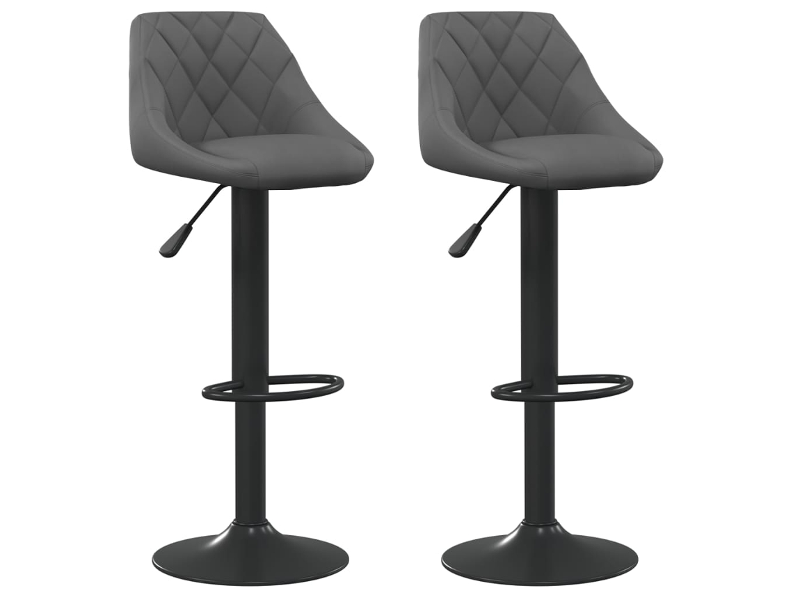 Bar Stool, Bar Stools Vidaxl Cinzeto Veludo (n/a)