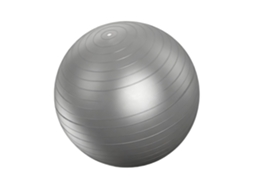 Bola De Ginástica E Ioga 65 Cm Cinza Com Bomba Para Uso Em Casa Escritório E Academia PAPRIKA